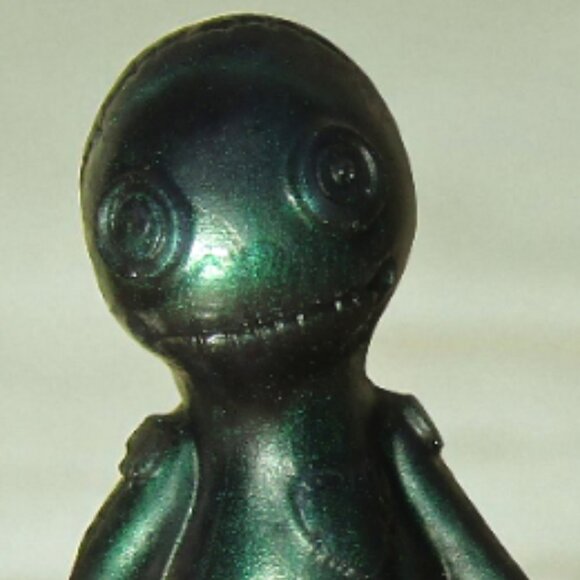 Handmade Blue-Green-Purple Voodoo Doll Figure Statue. Halloween decor. - Picture 4 of 4